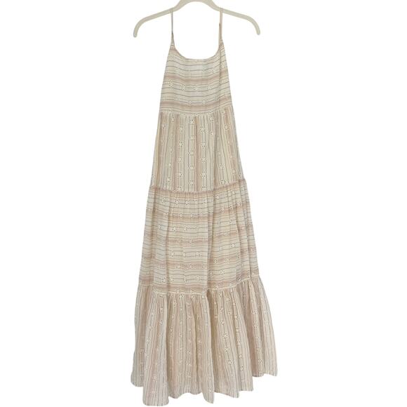 L*SPACE Santorini Maxi Dress Size XL Falling For You Eyelet Boho Beach Resort - Picture 4 of 9